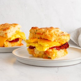 egg and bacon biscuit